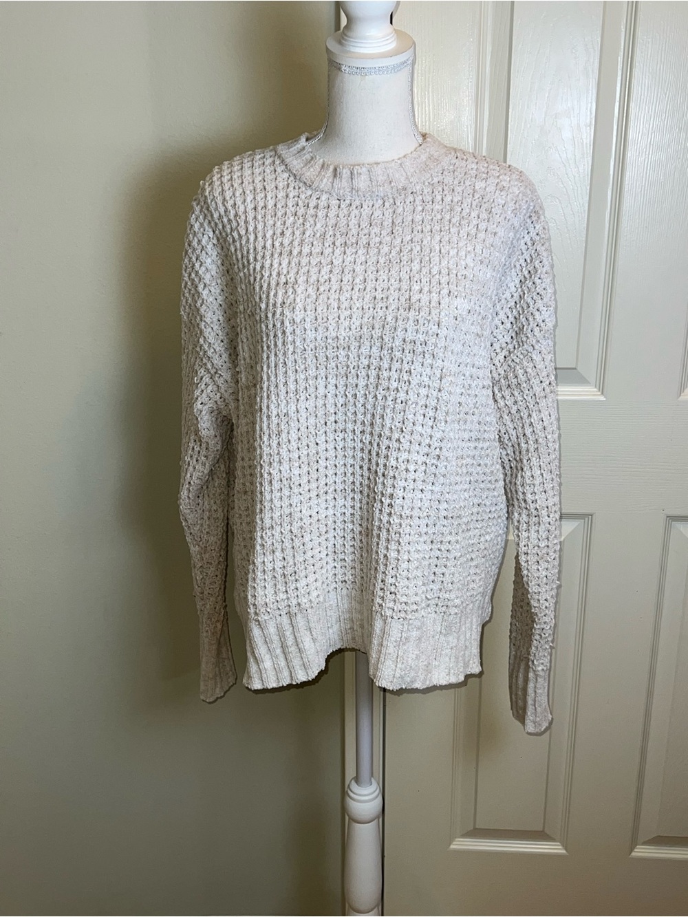 BEACH RIOT Chenille Waffle Knit Oversized Sweater